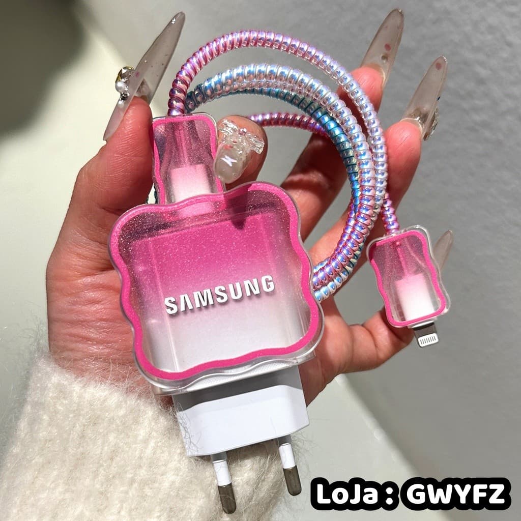 Capa Protetora Para Carregador universal Samsung 25W , Resistente A Arranhões E Sujeira , Estende Vida Útil .