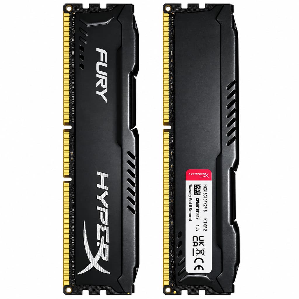 Memória RAM Kingston HyperX Fury 16GB 2x8GB DDR3 1866MHz Usada