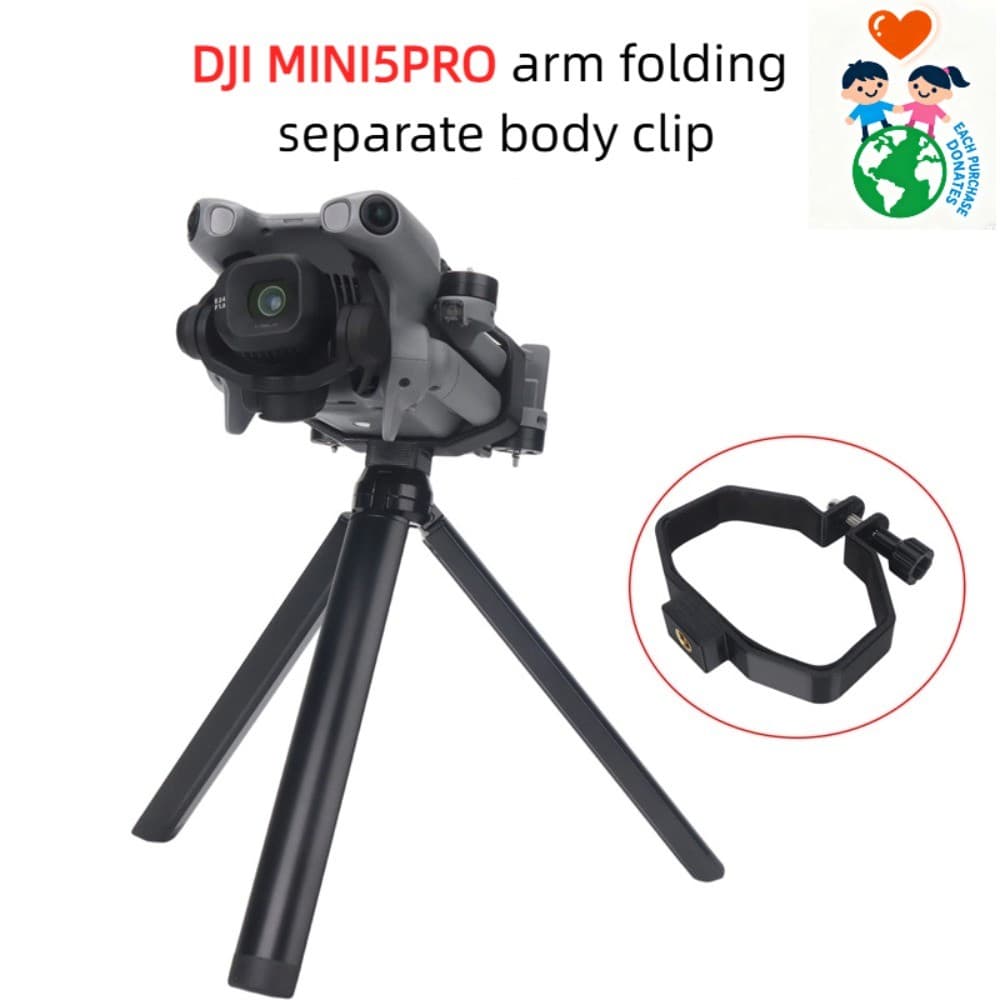 Adequado para DJI MINI 5 PRO corpo clipe adaptador tripé fixo tiro suporte Drone acessórios caso
