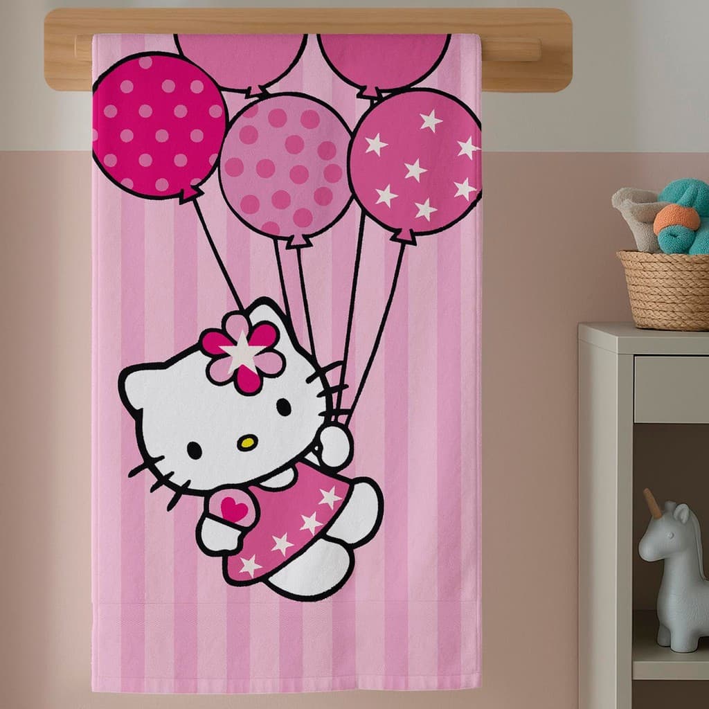 Toalha Banho Infantil Helo Gatinho Kittyy Qualidade Premium