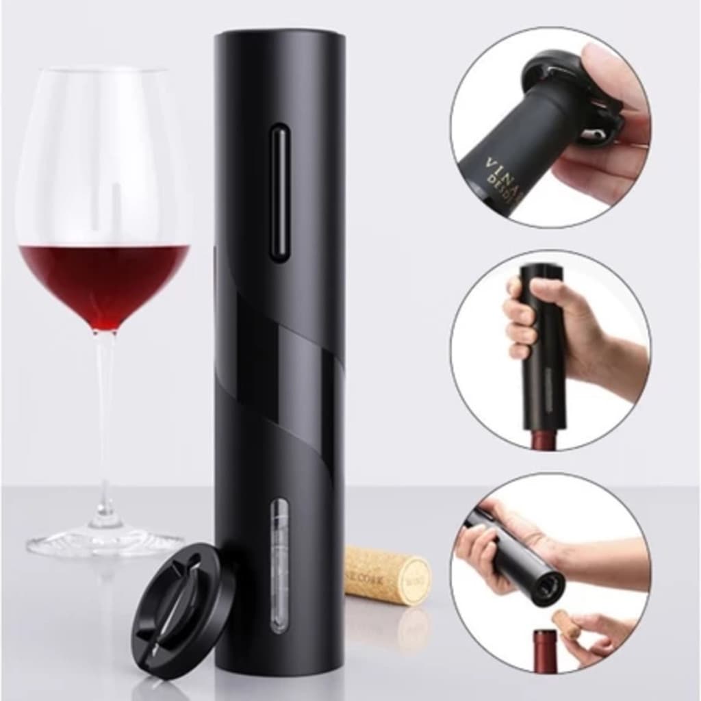 Abridor de Vinho Elétrico Automático – Saca-Rolhas Prático e Rápido