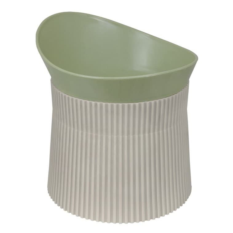 Comedouro Ergonomico Verde Pastel Gatos Familia Estimação