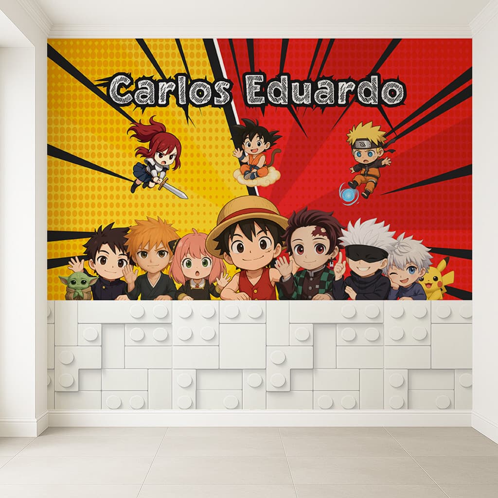 Papel de Parede Anime Luffy One Piece Jujutso Kaisen Demon Slayer Spy Family Yoda Pokémon Kilua HxH