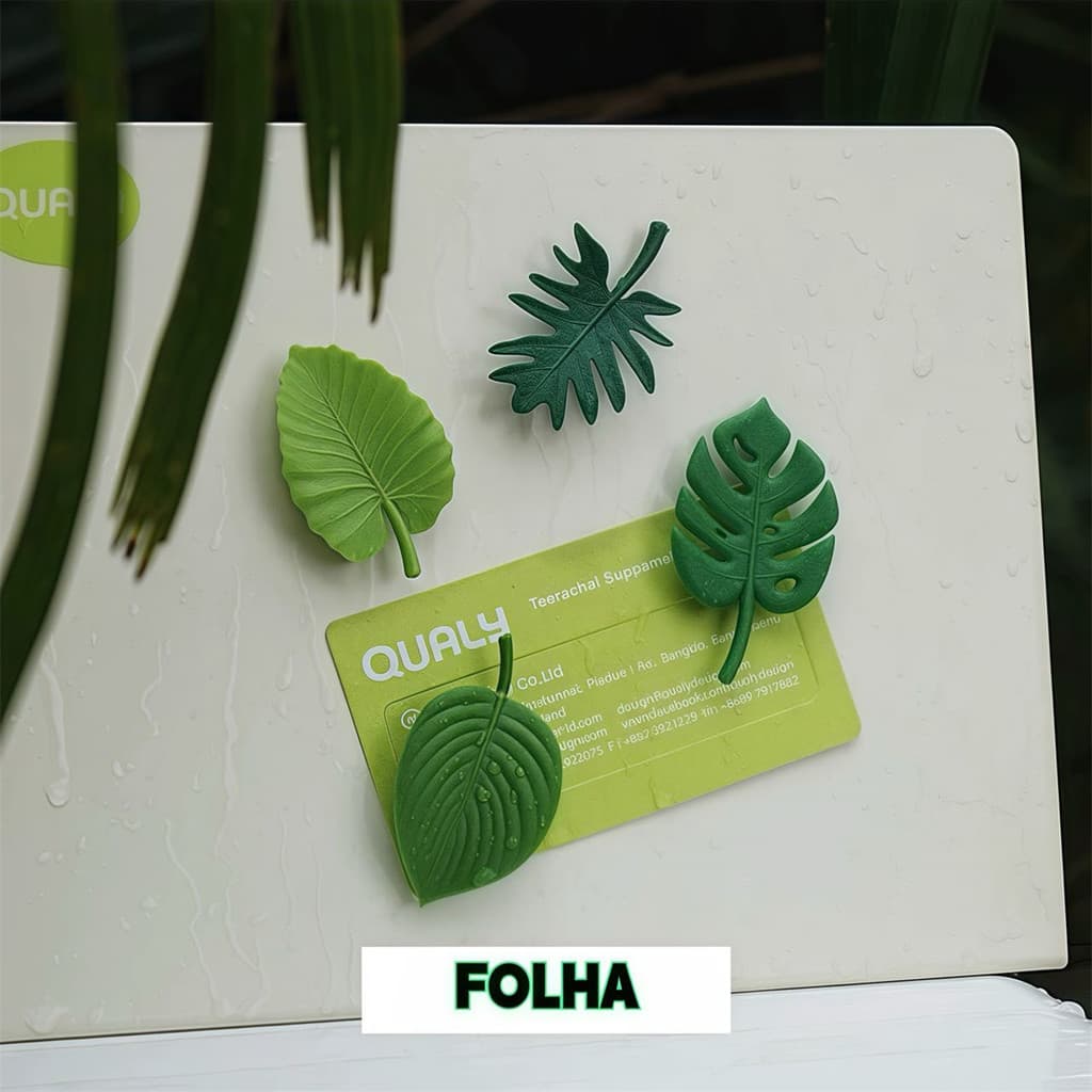 Kit 4-8pcs mini ímã ENFEITE de geladeira de folhas de planta magnético decoração