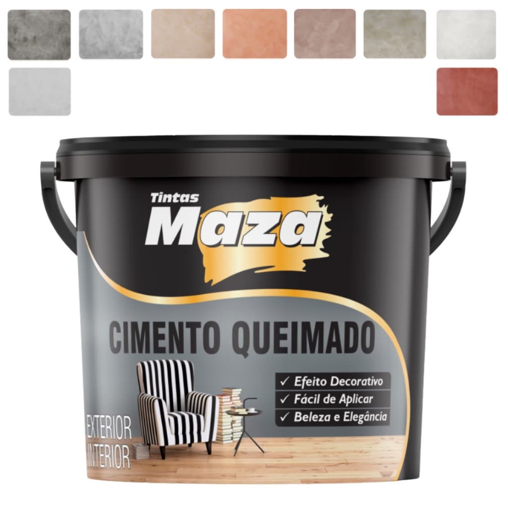 Revestimento Cimento Queimado 23KG MAZA CORES