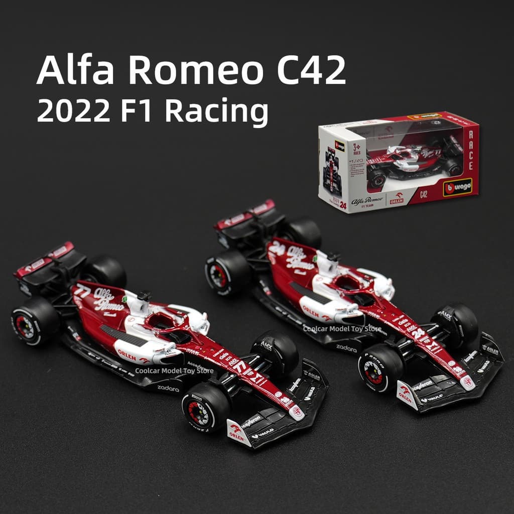 Bburago 1 : 43 Alfa Romeo C42 2022 F1-75 RB18 RedBull F1 Fórmula Carro Fundido Veículos Colecionáveis Modelo Brinquedos