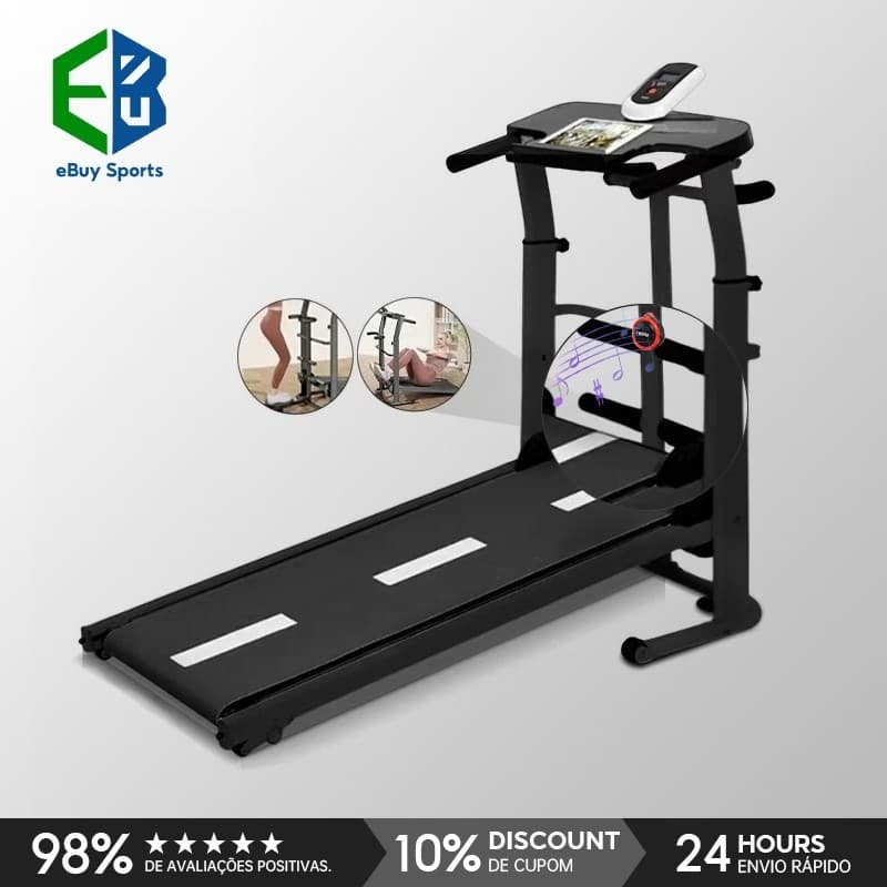 Esteira de Caminhada Mecânica Self Machine com Display suporta 120kg