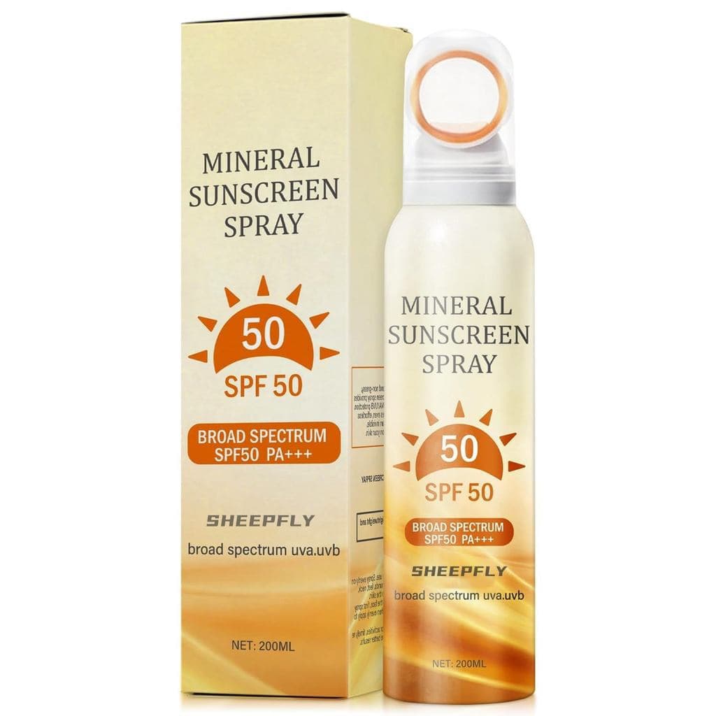 Protetor Solar Mineral em Spray, Protetor Solar Profissional para Rosto e Corpo, Protetor Solar Resistente à Água, Hidra