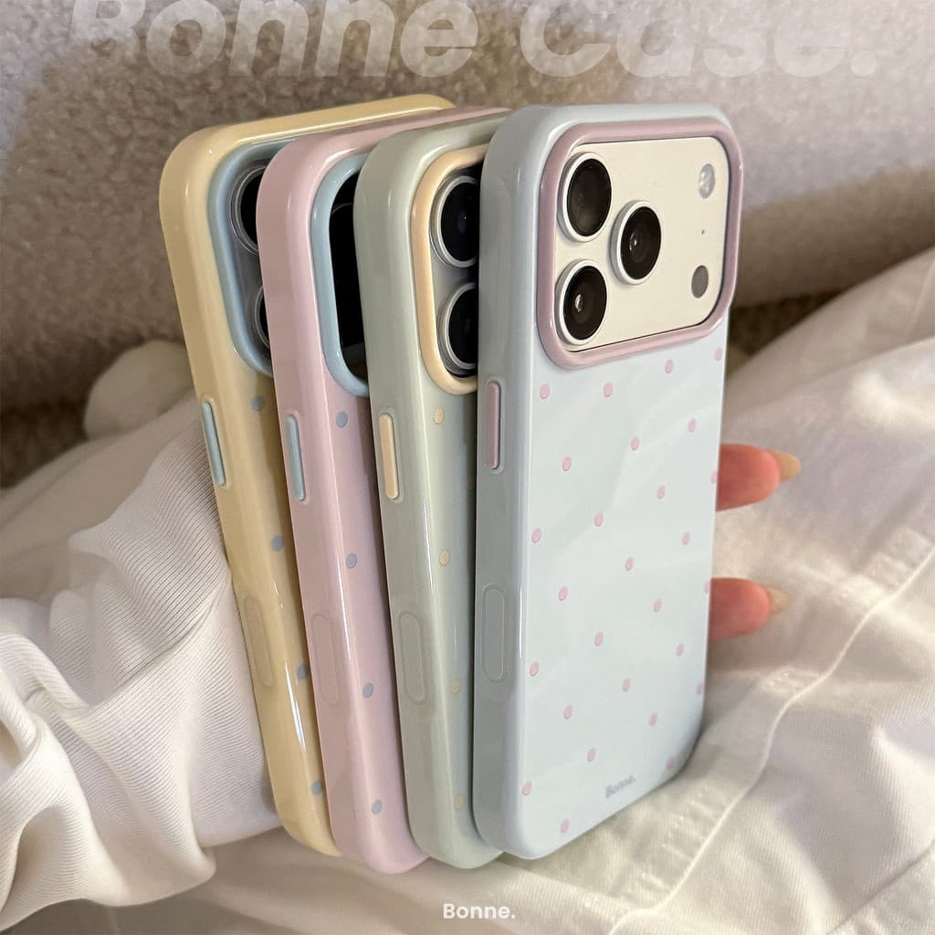 INS Macaron Paleta Cor Onda Ponto Macio Silicone Caso De Telefone Capa Para iPhone 17 Pro Max