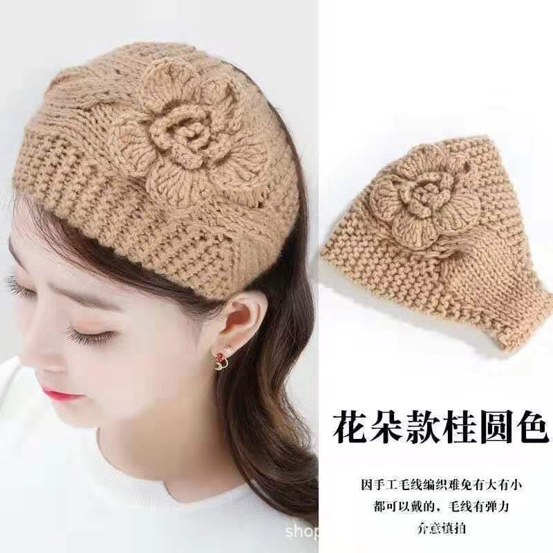 Capa de cabelo branco chapéu de malha de lã de aba larga estilo outono inverno lenço quente proteção de ouvido capa de c