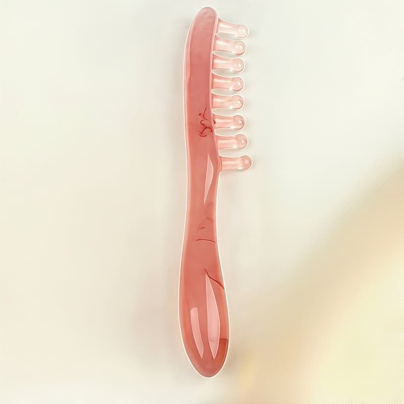 Pente Massageador de Couro Cabeludo, Massageador de Cabeça para Crescimento Capilar, Ferramenta Gua Sha para Rosto e Cor