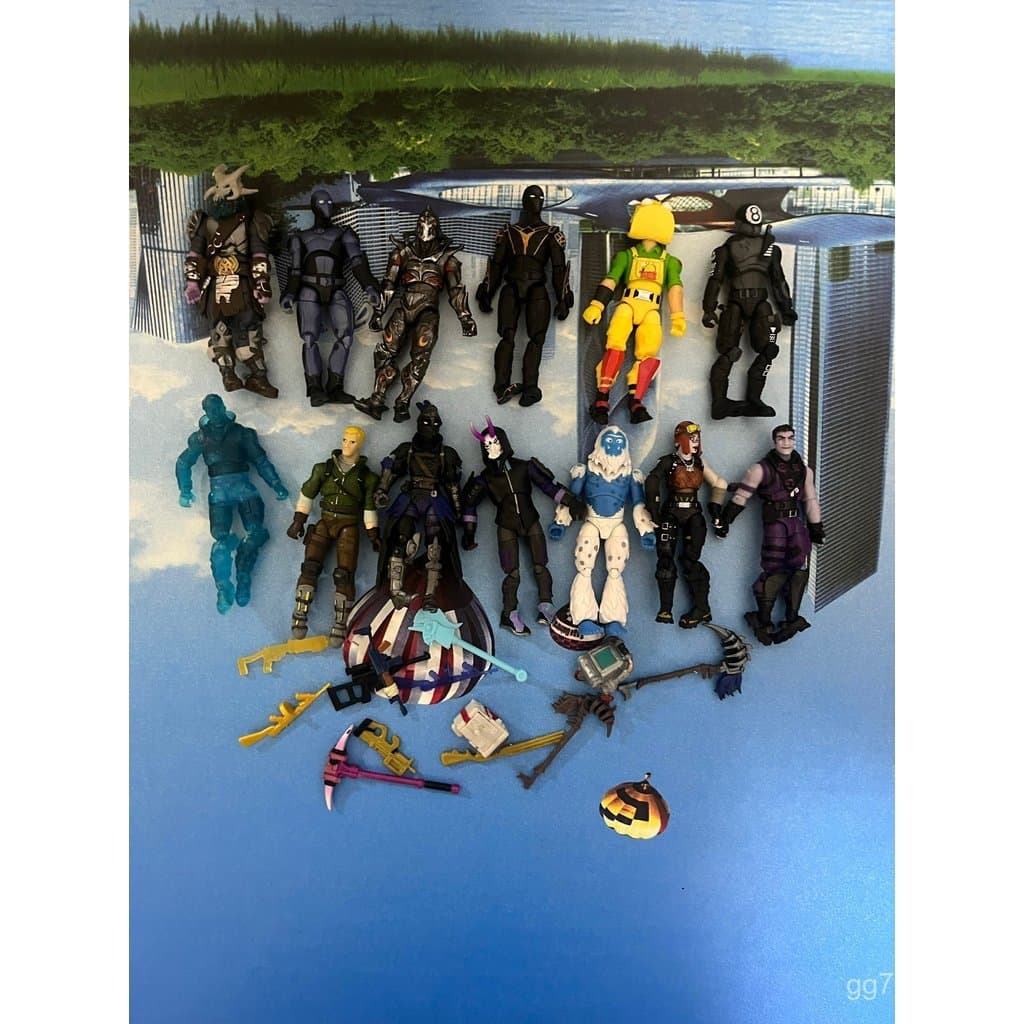 Figuras Populares: Figura de Ação Fortnite Robot Ninja de 3,75 polegadas, Acessórios para Figura Sausage Man VLKS