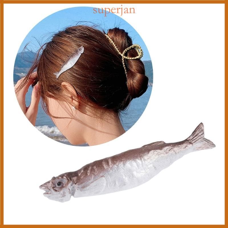 Peixe Presilhas Hairpin Grampo Cabelo Brincadeira 2000s Frutos Do Mar Cachos Headwear Engraçado Forma