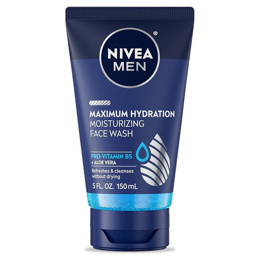Sabonete Facial Hidratante de Alta Eficiência para Homens, Contém Aloe Vera, Tubo de 5 fl oz QDDQ