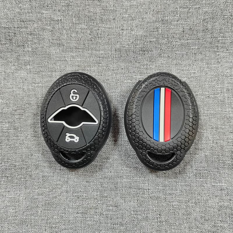 Adequado para BMW mini capa de chave reta mini Cooper R50/53 capa protetora de Silicone para carro três cores
