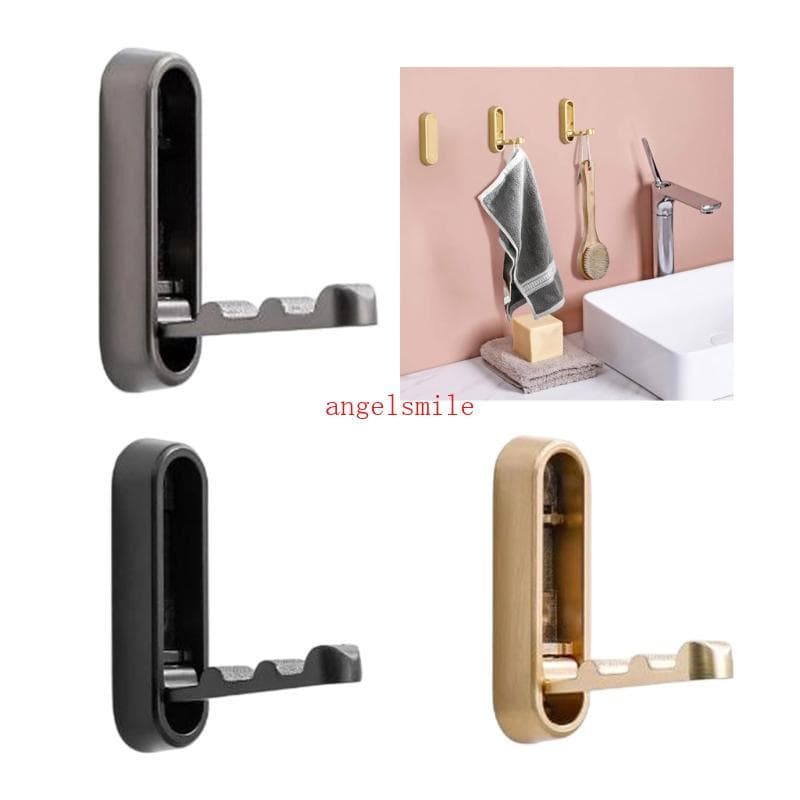 Melhor Gancho Parede Dobrável Invisível Do Banheiro Forte Decorativo Roupas Cabide Fixado Organizador Toalha