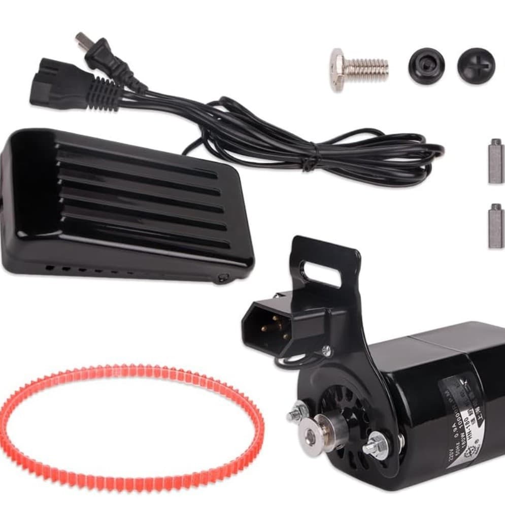 Motor de costura antigo doméstico (incluindo motor + Pedal) motor pequeno elétrico 110V padrão americano
