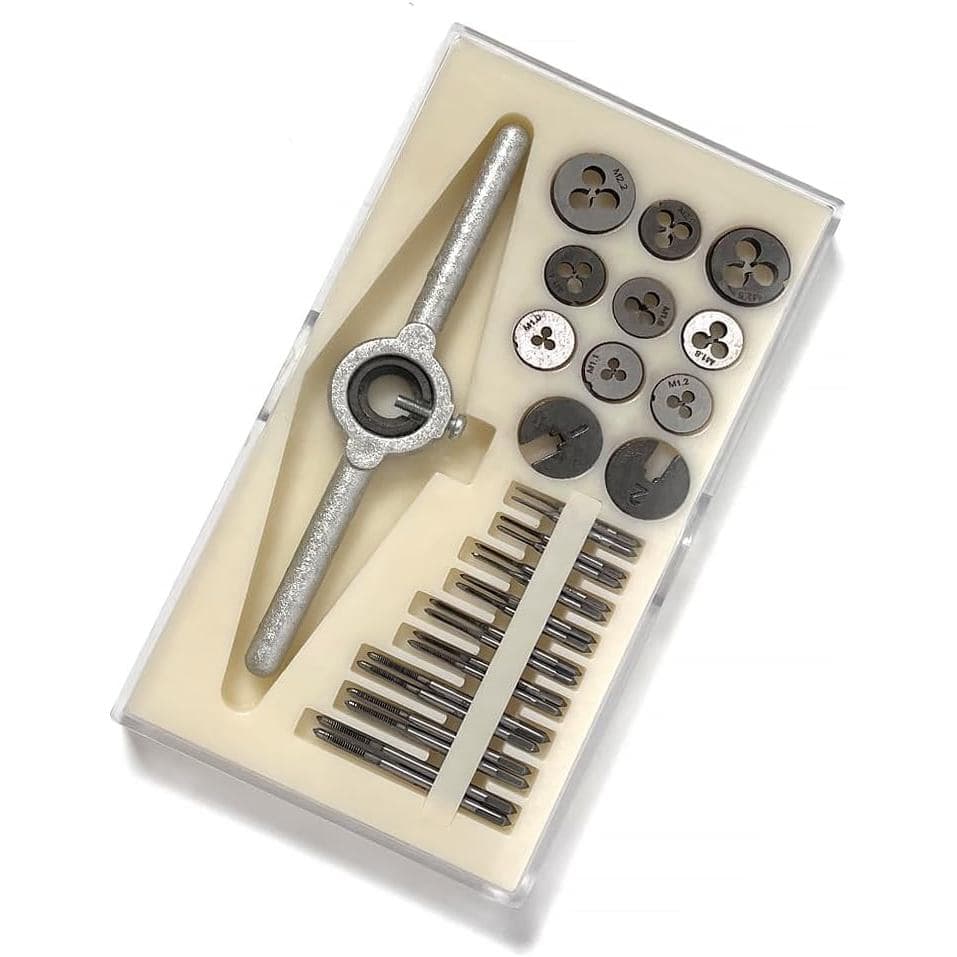 Conjunto de Machos e Cossinetes Micro Métricos de 31 Peças M1-M2.5, Substituição para QingYJ U7V-9PB-MX3394, Kit de Repa