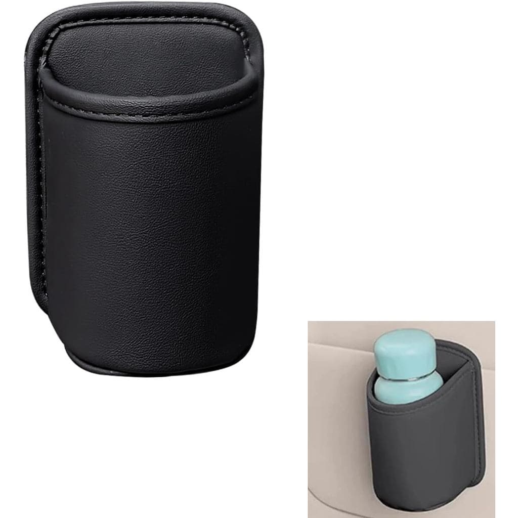 Organizador de Porta-Copos de Couro para Carro, Grande Suporte Multifuncional para Copos, Telefone e Guarda-Chuva, Porta
