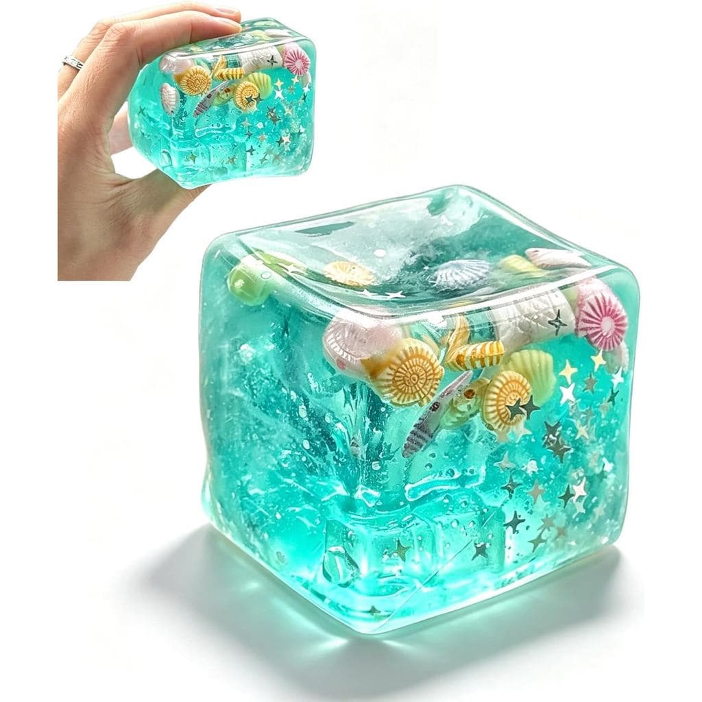 Bola Sensorial de Apertar em Forma de Gelo, Cubo de Alívio de Estresse de Ascensão Lenta para Adultos, Brinquedos Elásti