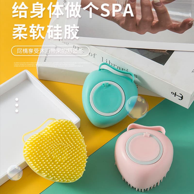 Escova de banho para cães de estimação, escova especial para banho de gatos, escova de massagem de Silicone, ferramenta