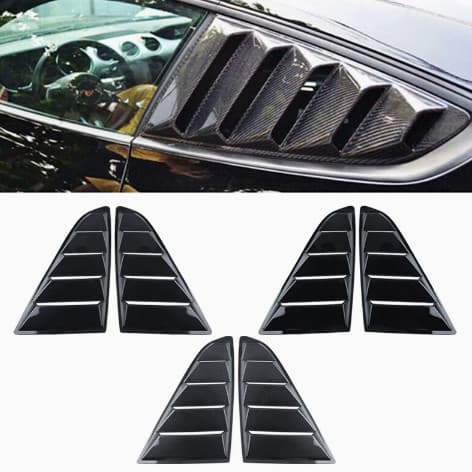 Modificação De Automóvel Adequada Para Painel De Entrada De Ar Lateral Ford Mustang 15-22 E Janela Traseira Persianas De