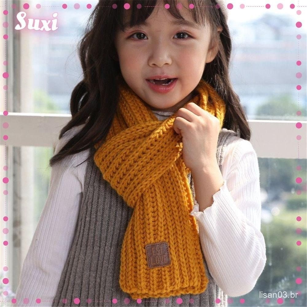 LUCKY-SUXI Lenço Infantil Fashion Grosso De Malha Ao Ar Livre