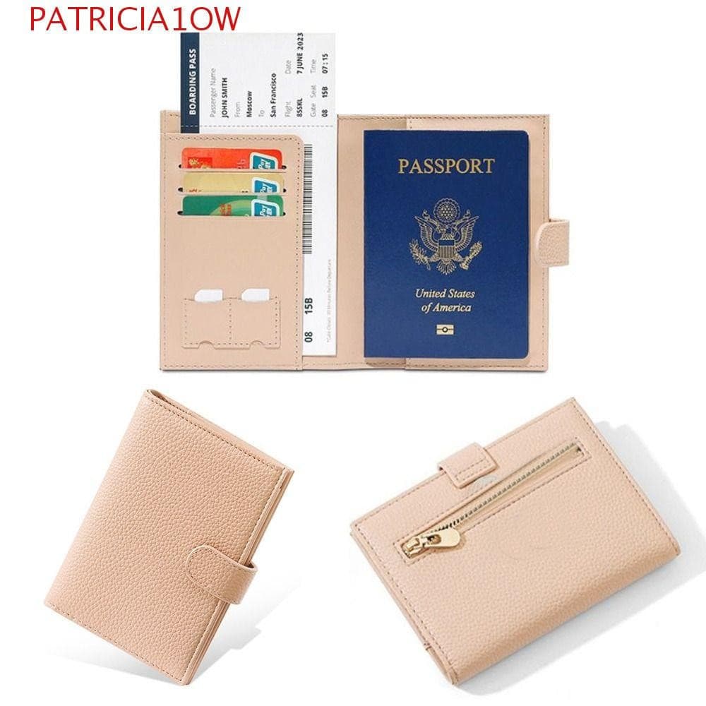 Porta-Bilhetes Para Passaporte , Capa De Couro PU Antimagnético Check-in De Avião RFID , Viagens