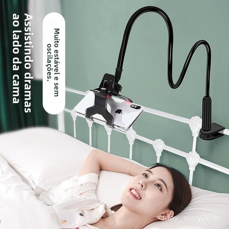 Suporte de Telefone Preguiçoso 2026 para Uso na Cama e ao Lado da Cama, Multifuncional para Transmissão ao Vivo e Marato