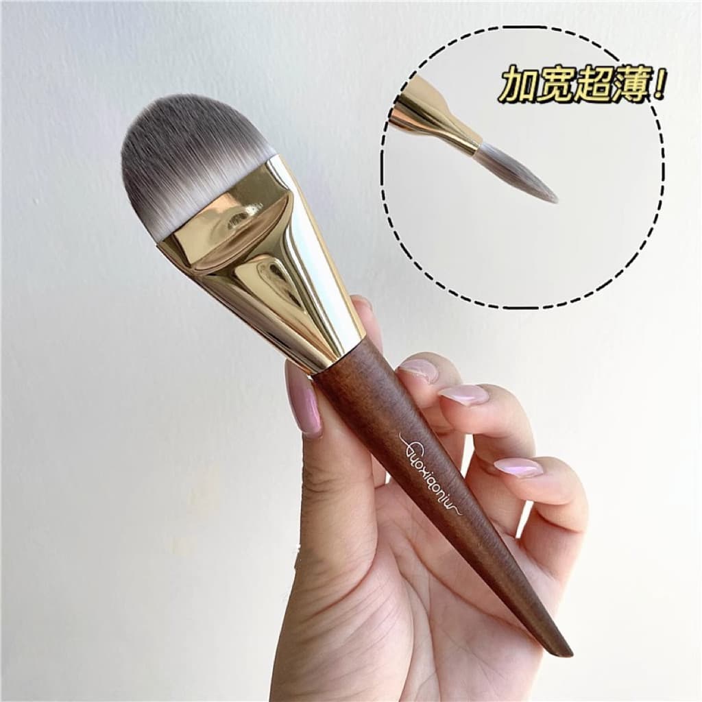 Recomendação de maquiagem ultrafino, tipo língua ampliada, pincel de base, máscara de cabeça plana, pincel de maquiagem