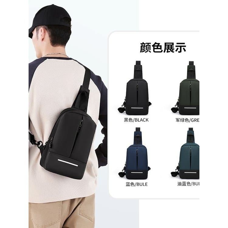 Novo masculino Multi-camada leve saco de peito saco do mensageiro versão coreana Casual ao ar livre multifuncional peque