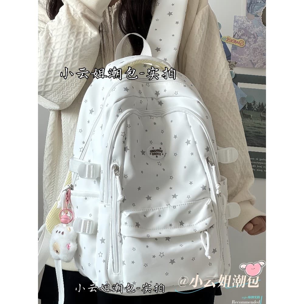 2025 Verão Mochila Feminina Escola Primária Alunos do Ensino Médio All-Match Mochila de Grande Capacidade Nicho ins Bols