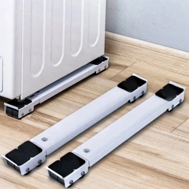 Suporte Universal de Alumínio com Rodinha para Geladeira, Fogão e Máquina de Lavar – Base Carrinho até 200kg