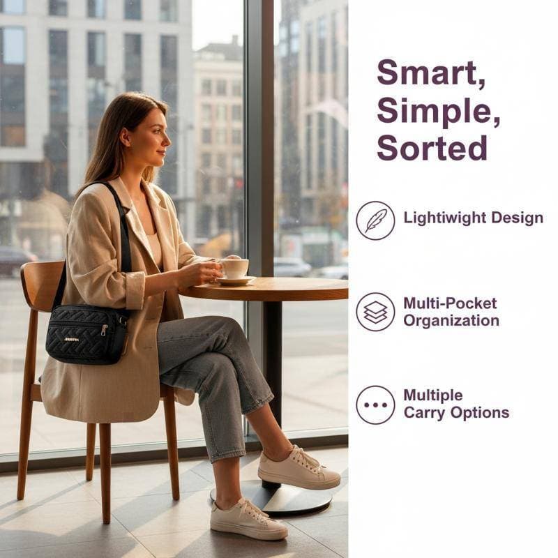 Margu Travel Crossbody Bolsa Para Mulheres Oxford Tecido Multifuncional De Ombro Uso Diário E Comercial Erite