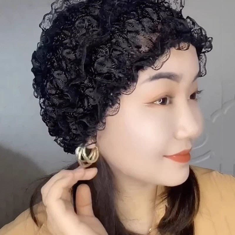 Outono novo estilo capa de renda lenço de cabelo branco senhoras de meia-idade mãe idosa lenço elegante volta para casa