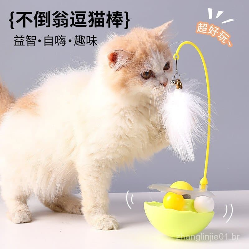 Varinha de Brinquedo para Gatos com Bola de Menta e Sino, para Entretenimento e Alívio do Tédio, Acessórios para Gatos.