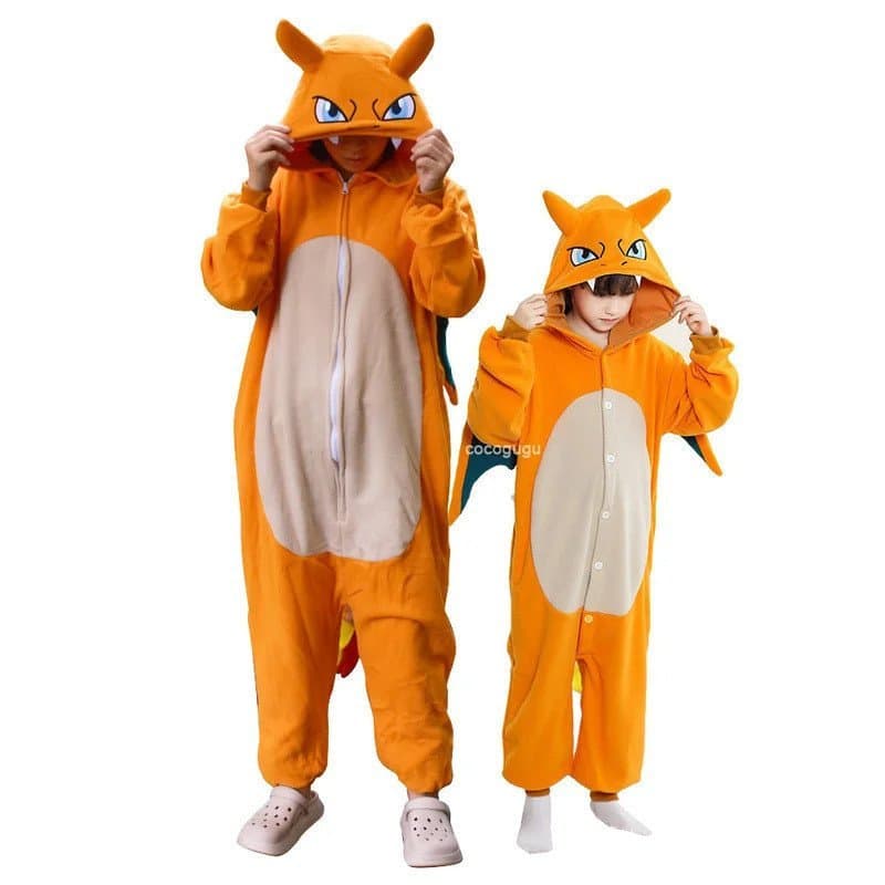 Fantasia de Macacão do Charizard Pokémon para Homens, Mulheres, Meninos, Meninas, Roupa de Festival, Pijama de Inverno,