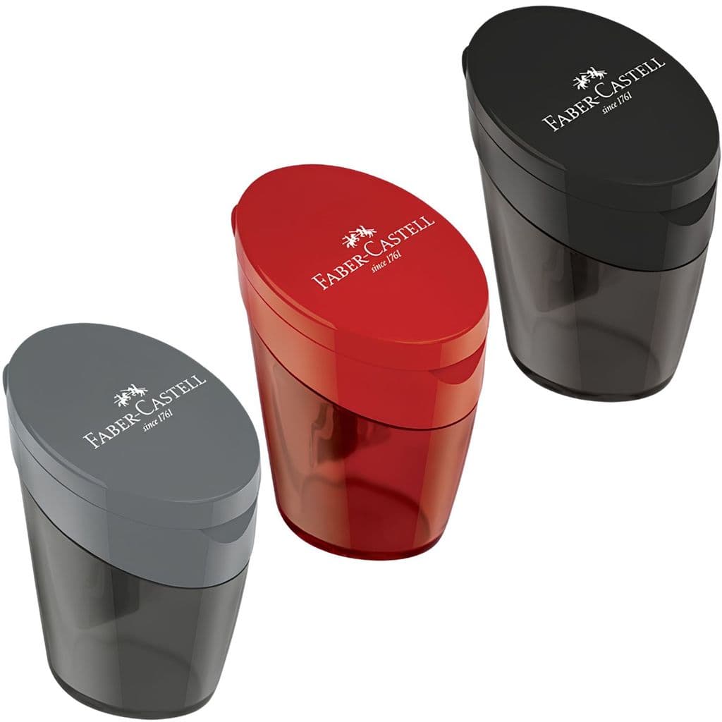Apontador Com Depósto Faber Castell Elipse Escolar Flip