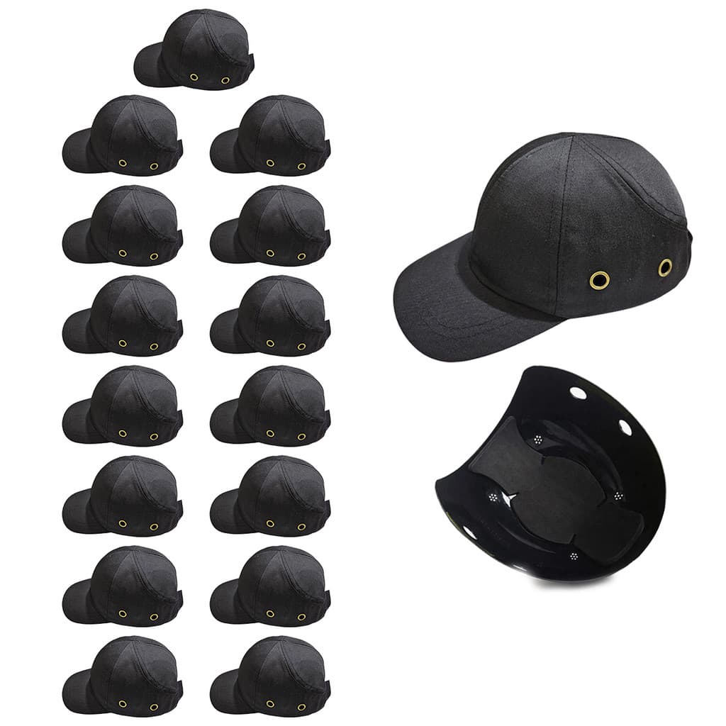 Bone com Capacete EPI Kit 15 Uni Obra Seguranca do Trabalho Casquete Conserto Reparo Construcao Oficina Resistente