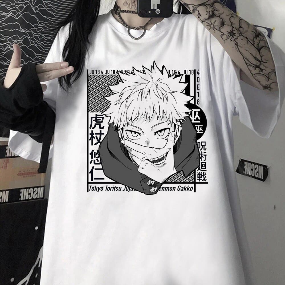 Camiseta Itadori Yuji Jujutsu no Kaisen Anime Unissex