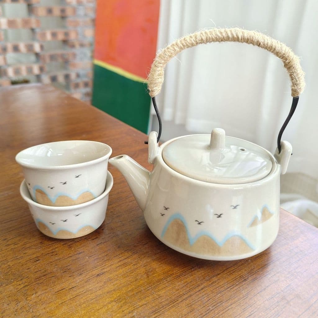Kung Fu conjunto de chá doméstico um pote dois xícaras bule cerâmica xícara Yuanshan antigo novo estilo especial sala es