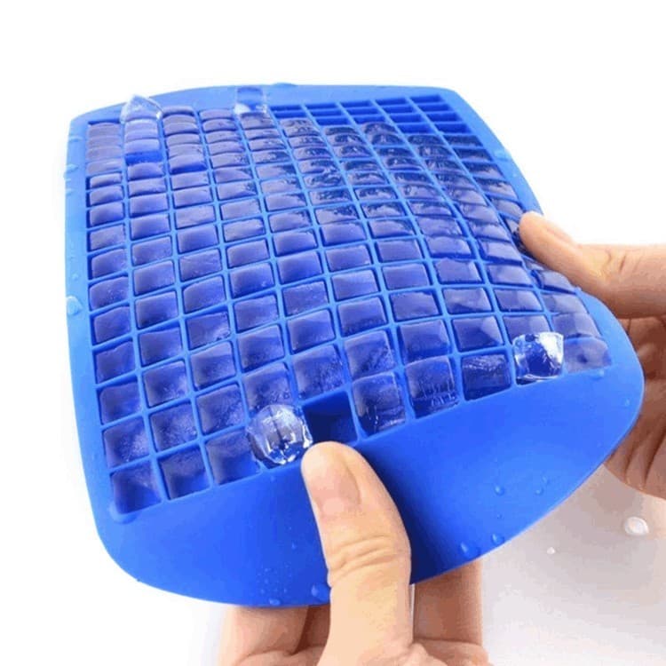 160 Mini quadrado pequeno cubo de gelo molde de Silicone bola de gelo cubo esmagado partícula de gelo molde bandeja de g