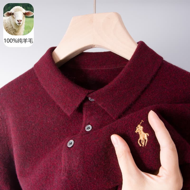 100 suéter puro masculino meia gola alta Benming ano vermelho do dragão roupas superiores suéter lã inverno estilo pai