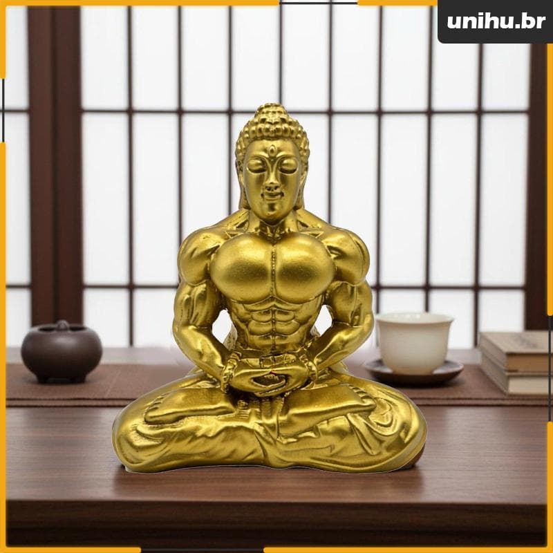 [Unihu] Estátua De Buda De Resina Design Contemporâneo Escultura De Torso Muscular Decoração De Casa Para Mesa De Escrit