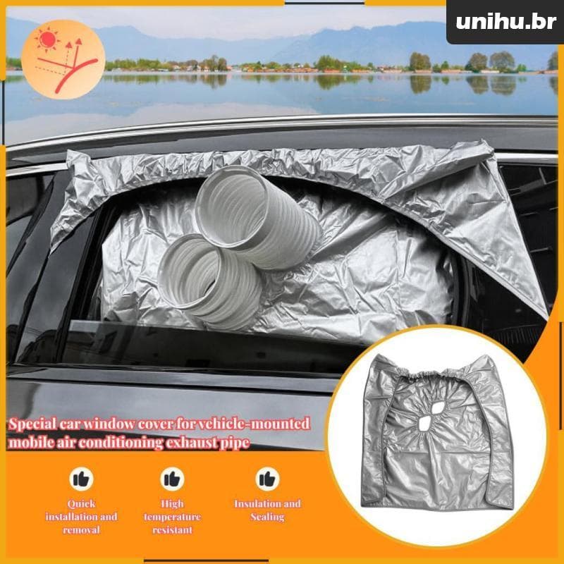 [Unihu] Veículos Ar Condicionado Mangueira Capa De Pano Para Janela Design De Furo Duplo Isolamento Térmico De Alto Dese