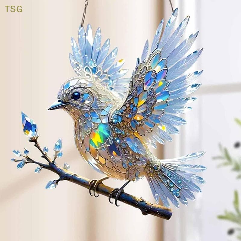 [Trêsgoodstonesgen] Novo Pássaro Acrílico Decoração De Casa Pingente Sala De Estar , Varanda Pátio Pendurado Aniversário