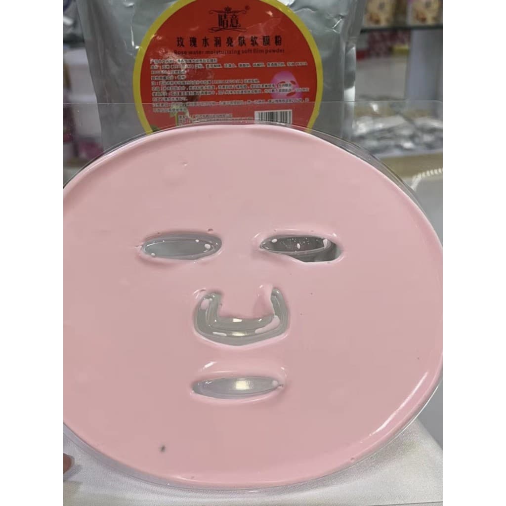 Qingyi 8 xícaras de água camomila rosa máscara macia em pó tipo esfregaço máscara em pó hidratante amarelecimento salão
