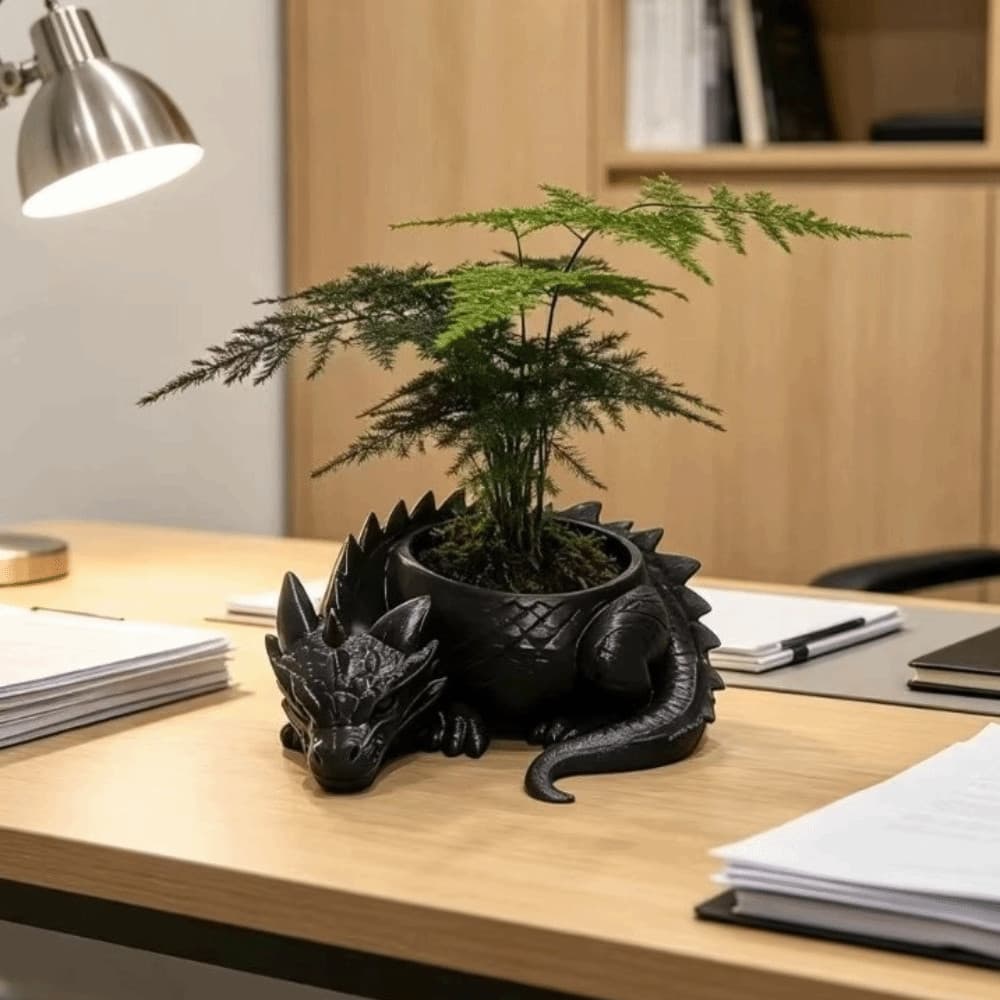 Vaso De Plantas Em Forma De Dragão  , Plantador Suculento Engraçado Impresso 3D , Vasos De Cultivo Recipiente De F