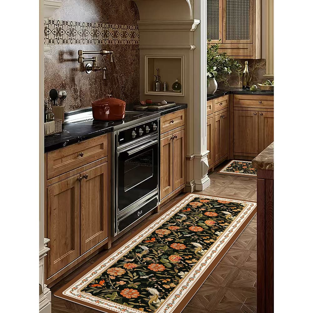 Cozinha dedicada tapetes de absorção de óleo de alto valor flor americana porta do banheiro absorção de água antiderrapa