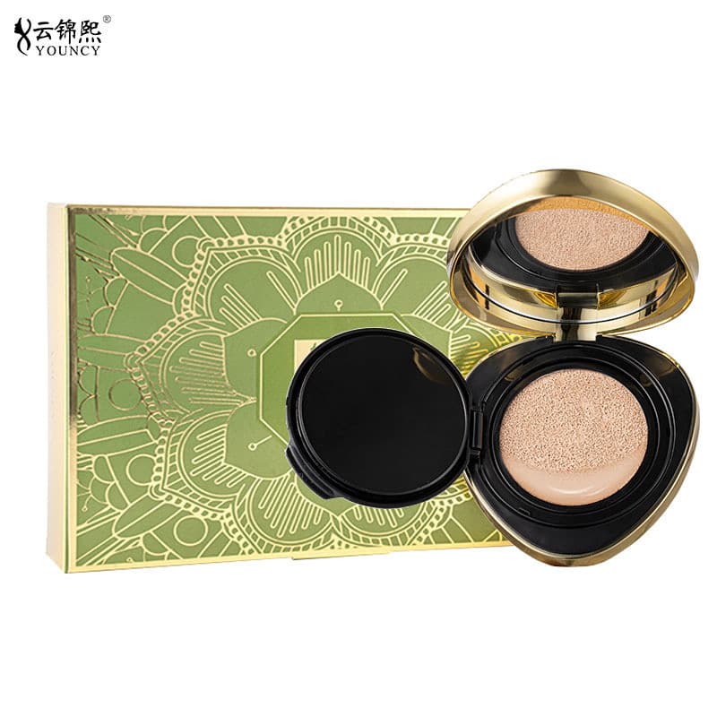 Yunjinxi Soft Light Nude Almofada de maquiagem BB Cream Corretivo hidratante sedoso Sensação de luz Iluminador Reparação